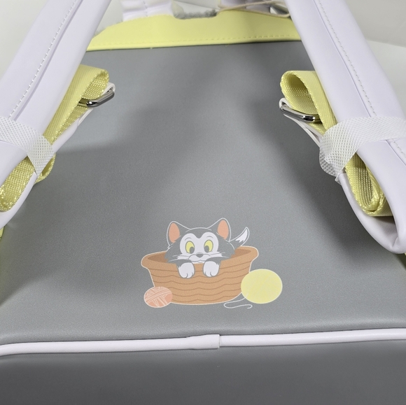 Loungefly Disney Parks Figaro Cat Pinnochio plush Mini Backpack NEW - Picture 4 of 6